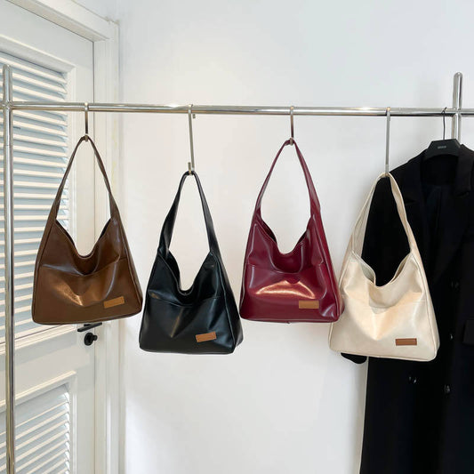 Large Capacity Bracket Women PU Leather Bag