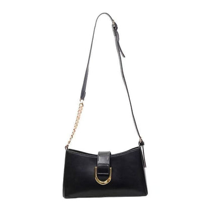 Luxury Retro Shoulder Bag PU Leather Solid Color