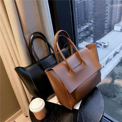 Luxury Retro Shoulder Bag Solid Color PU Leather