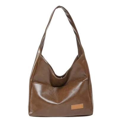 Large Capacity Bracket Women PU Leather Bag