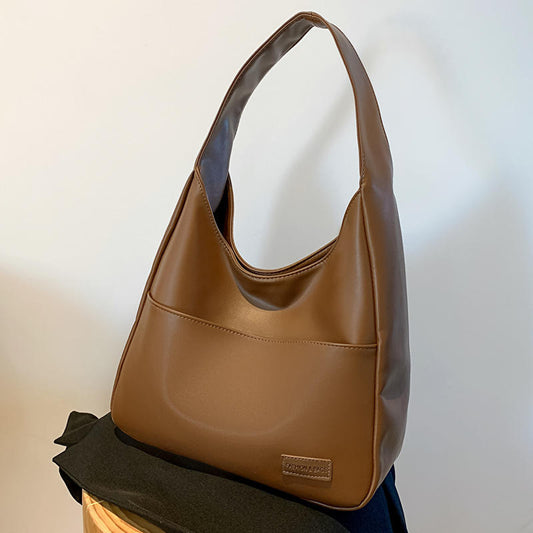 Large Capacity Bracket Women PU Leather Bag